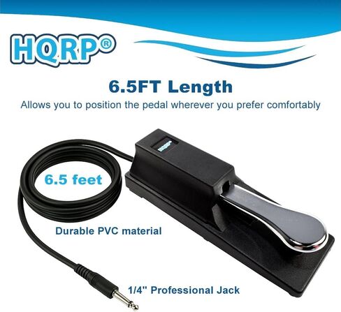 HQRP Sustain Pedal Piano Style compatible with Williams Allegro/Legato/Encore/Etude Mk2 Keyboard Footswitch, Damper Pedal in Saudi Arabia
