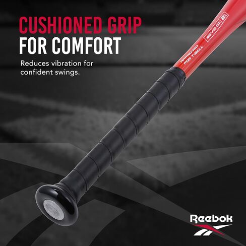 Reebok - T Ball Bat, 25-Inch Aluminum Bat for Kids & Youth, Baseball Bat for Practice, Training, and Beginners (Orange) in Saudi Arabia