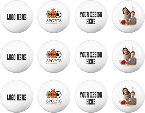 HAMMET Custom Ping Pong Balls - 12-Pack Personalized Table Tennis Balls in Orange and White - Add Name, Text, or Logo - Durable 3-Star Official Size for Training, Clubs, and Games in Saudi Arabia