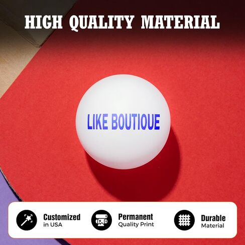 HAMMET Custom Ping Pong Balls - 12-Pack Personalized Table Tennis Balls in Orange and White - Add Name, Text, or Logo - Durable 3-Star Official Size for Training, Clubs, and Games in Saudi Arabia