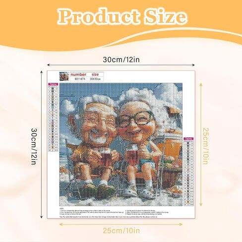 MAXBYE Sewing Grandmother Diamond Paintings, Cartoon Grandma Diamond Art Kits for Adults, Diamond Art Accessories and Free Extra 30% Diamonds, Diamond Art for Home Décor Items. 12x12inch in Saudi Arabia