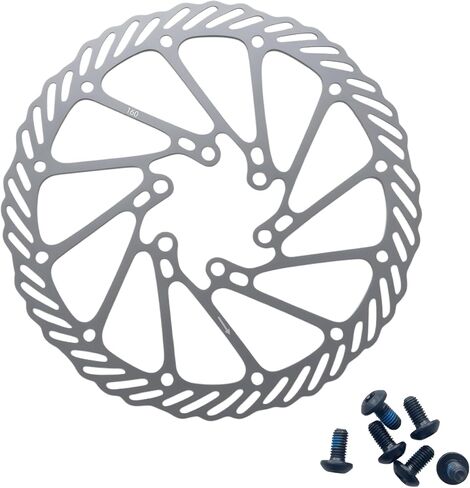 قرص فرامل قرصي من الفولاذ المقاوم للصدأ 160 مم مع 6 مسامير، مجموعة فرامل الدراجة لدراجة الطرق الجبلية MTB BMX، مسافة الفتحة المقابلة 44 مم in Kuwait