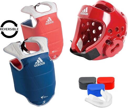adidas Taekwondo Custom Ultimate Sparring Gear Set w/Optional Accessories - Red in Saudi Arabia