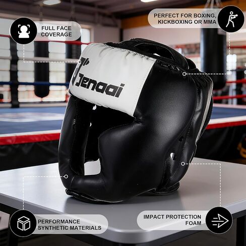 Jenaai 3 قطع أغطية رأس للملاكمة قابلة للتعديل مبطنة لحماية الرأس MMA تدريب الملاكمة كيك بوكسينغ الملاكمة التايلاندية فنون الدفاع عن النفس الكاراتيه التايكوندو خوذة هدية لعيد الميلاد البالغين الرجال النساء in Saudi Arabia