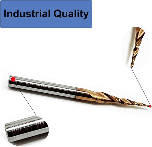 5pcs مجموعة مطحنة نهاية أنف أنف مدببة ، 1/8 "شانك ، نصف قطرها 0.75 ملم (قطرها 1.5 مم) نصائح ، أجهزة التوجيه المميزة CNC لدقة 3D خشبية ونحت التفاصيل in Kuwait