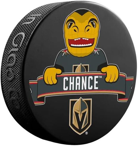 Chance Golden Knights Mascot Officially Licensed Hockey Puck in Saudi Arabia