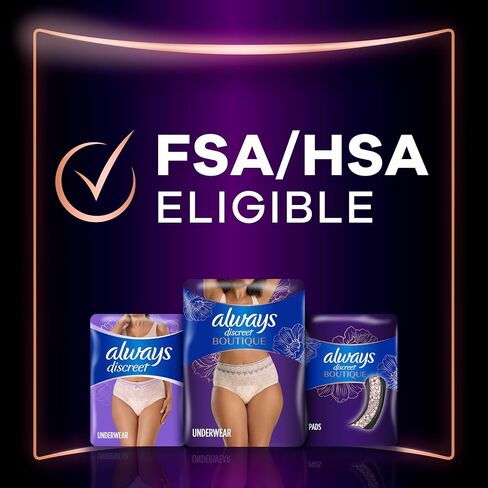 Always Discreet Boutique Incontinence Underwear, Maximum Absorbency, XL (36 Ct) in Saudi Arabia