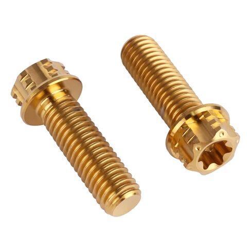 4pcs Titanium Bolt Flange Torx Head M8 M10 x 20 25mm 30mm برغي المسمار لتعديلات سيارة الدراجات النارية (قوس قزح ، M8x25mm) in Kuwait