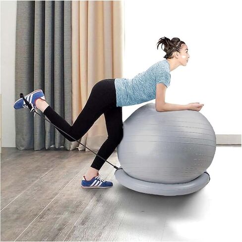 Yoga Ball Chair,Yoga Ball，Exercise Ball, Yoga Ball Chair Fitness/Workout Balance Ball Chair Comfort Yoga Ball Office Chair for Spine Alignment Birthing Ball Chair(Diameter 75cm (29 1/2")) in Kuwait