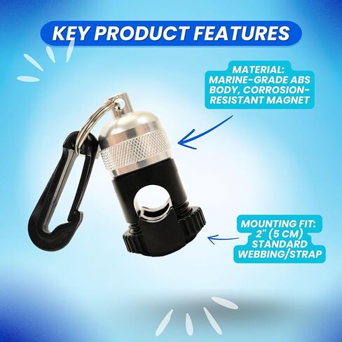 Scuba Choice Scuba Diving Magnetic Regulator Octopus Hose Holder Clip, Gold in Saudi Arabia