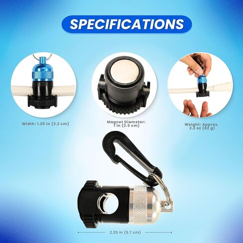 Scuba Choice Scuba Diving Magnetic Regulator Octopus Hose Holder Clip, Gold in Saudi Arabia