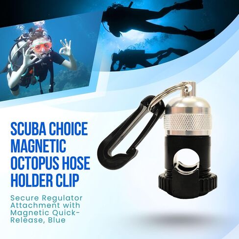 Scuba Choice Scuba Diving Magnetic Regulator Octopus Hose Holder Clip, Gold in Saudi Arabia