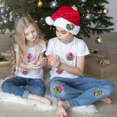 9pcs عيد الميلاد الحديد على البقع ، Grinchs مقرضة خياطة تصحيح إصلاح التزيين لقبعات القبعات على ظهر حقيبة الظهر ، خياطة/الحديد على رقعة التزيين لإكسسوارات الديكور عيد الميلاد ديي in Kuwait