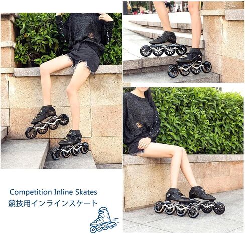 Inline Speed Skate for Men Women, Professional Carbon Fiber Racing Artistic Skates Adult with High Precision ABEC-11 Bearings, Lightweight Low Cut Racing Inline Skates for Marathon, Unisex in Saudi Arabia
