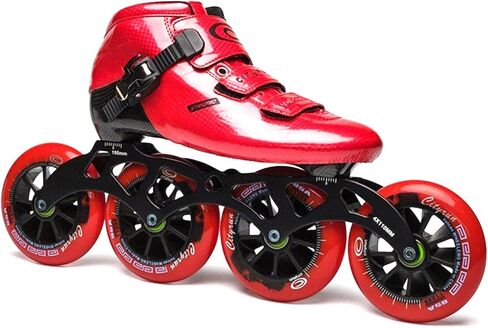 Inline Speed Skate for Men Women, Professional Carbon Fiber Racing Adult with High Precision ABEC-11 Bearings, Lightweight Low Cut Racing Inline Skates for Marathon, Unisex in Saudi Arabia