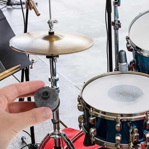 VICASKY 2PCS Plastic Cymbal Stand Sleeves with Felt Pads and Screw Hand Knob Easy Installation Drum Stand Accessories Compatible with Crash Splash Ride Cymbals for Percussion Random Color in Saudi Arabia