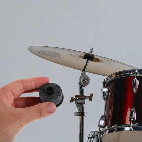 VICASKY 2PCS Plastic Cymbal Stand Sleeves with Felt Pads and Screw Hand Knob Easy Installation Drum Stand Accessories Compatible with Crash Splash Ride Cymbals for Percussion Random Color in Saudi Arabia