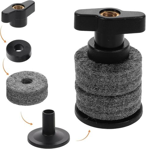 LIFKOME مجموعة أدوات حامل الصنج المستقر مع أكمام تثبيت بلاستيكية ومنصات لباد لملحقات مجموعة الطبل مجموعة استبدال الصنج الممتصة للصدمات للتثبيت الآمن والمحسن in Saudi Arabia