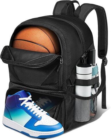 Basketball Bag Backpack with Ball & Shoes Compartment for Soccer Ball Volleyball Football, Large Sports Bag Backpack in Saudi Arabia