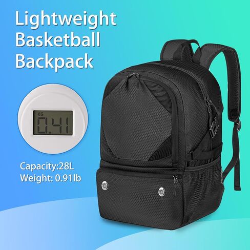 Basketball Bag Backpack with Ball & Shoes Compartment for Soccer Ball Volleyball Football, Large Sports Bag Backpack in Saudi Arabia