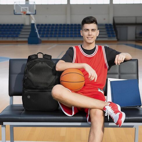 Basketball Bag Backpack with Ball & Shoes Compartment for Soccer Ball Volleyball Football, Large Sports Bag Backpack in Saudi Arabia