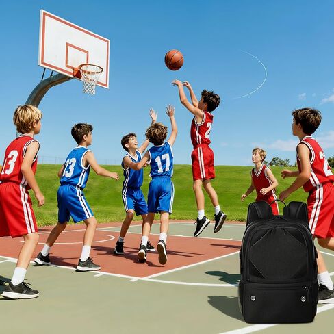 Basketball Bag Backpack with Ball & Shoes Compartment for Soccer Ball Volleyball Football, Large Sports Bag Backpack in Saudi Arabia