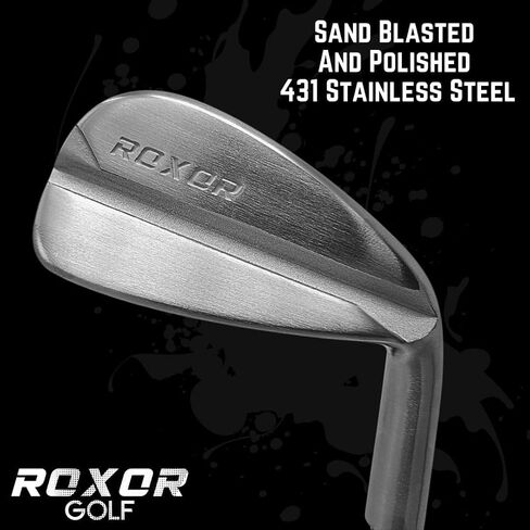 RXR - Tall +1 Inch - Golf Full Iron Sets for Men - Steel Stiff Shaft - 4,5,6,7,8,9 Pitching Wedge - Right Handed - New Superior Golf Club Iron Set Blades - Longer Length for Taller Golfers in Saudi Arabia