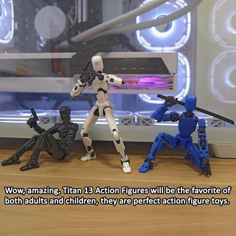 T13 Action Figure Set, 10PCS Robot Action Figure 3D Printed Toys Lucky Titan 13 Action Figure with Multiple Accessories, Dummy 13 Multi-Jointed Movable, Gifts for boys and girls (Requires Assembly) in Saudi Arabia