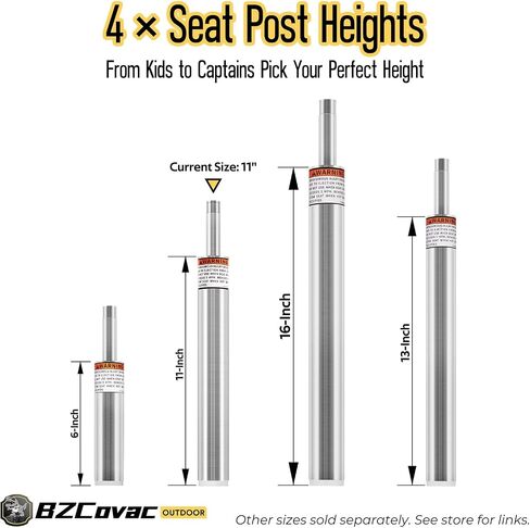3/4 "Poat Seat Pin Post (2 pack ، 13") ، طراز القفل غير المتقلب من أجل تصاعد مقعد القوارب البحرية ، عمود تمديد الألومنيوم للقرص ، قارب الصيد ، قارب باس ، والمزيد in Saudi Arabia