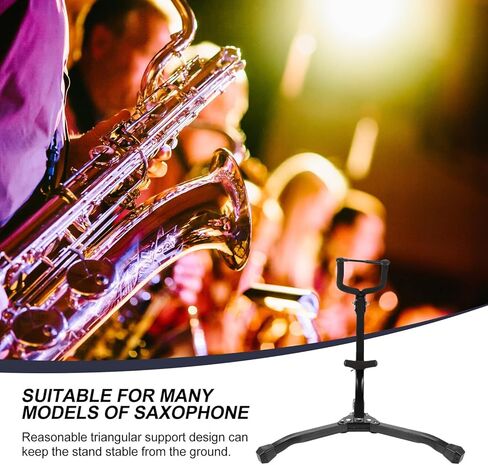 حامل ساكسفون قابل للطي من TIDTALEO حامل ثلاثي القوائم خفيف الوزن لأدوات ألتو وتينور، تصميم مريح محمول، سهل التخزين والنقل in Kuwait