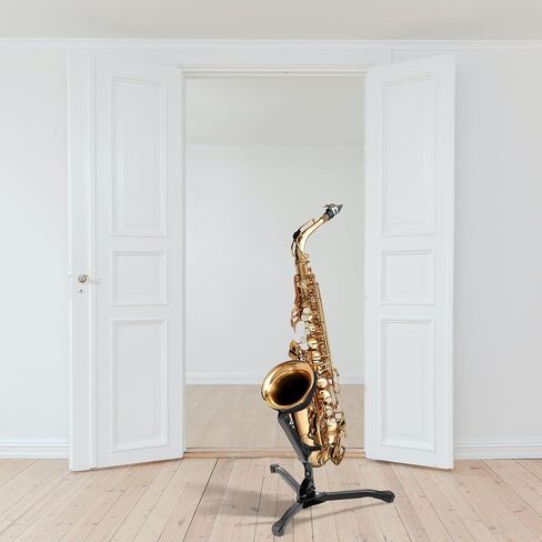 حامل ساكسفون قابل للطي من TIDTALEO حامل ثلاثي القوائم خفيف الوزن لأدوات ألتو وتينور، تصميم مريح محمول، سهل التخزين والنقل in Kuwait