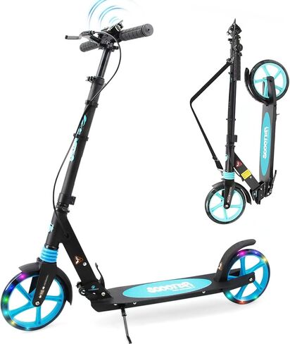 سكوتر للأطفال الذين تتراوح أعمارهم بين 8 سنوات من المراهقين والبالغين ، سكوتر ركلة خفيف الوزن مع ارتفاع حزام قابل للتعديل مع فرملة اليد الأمامية والفرامل الخلفية ، عجلات فلاش بو كبيرة قوية in Kuwait