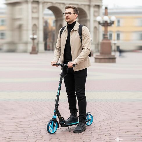 سكوتر للأطفال الذين تتراوح أعمارهم بين 8 سنوات من المراهقين والبالغين ، سكوتر ركلة خفيف الوزن مع ارتفاع حزام قابل للتعديل مع فرملة اليد الأمامية والفرامل الخلفية ، عجلات فلاش بو كبيرة قوية in Kuwait