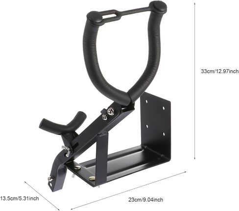 HANABASS Iron Alto Tenor Saxophone حامل يثبت على الحائط، حامل أسود عملي للآلات الموسيقية، موفر للمساحة، تصميم مريح يدعم الملحقات in Kuwait