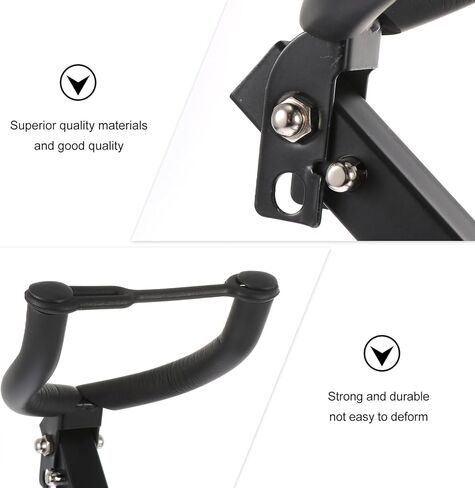 HANABASS Iron Alto Tenor Saxophone حامل يثبت على الحائط، حامل أسود عملي للآلات الموسيقية، موفر للمساحة، تصميم مريح يدعم الملحقات in Kuwait