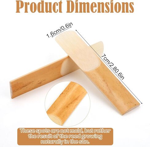 10 قطع من قصب ألتو ساكس، 7 × 1.6 سم من قصب الساكسفون الطبيعي ملحقات الآلات الموسيقية للساكسفون من أي حجم (القوة 3.0) in Kuwait