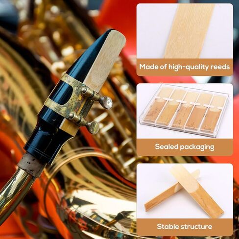 10 قطع من قصب ألتو ساكس، 7 × 1.6 سم من قصب الساكسفون الطبيعي ملحقات الآلات الموسيقية للساكسفون من أي حجم (القوة 3.0) in Kuwait