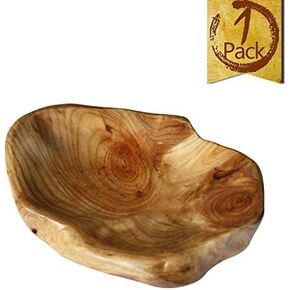 LOL MART Food Storage Root Carving Natural Wood Crafts Serving Tray(The length 6.5~9inch)