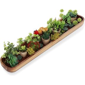 Creekview Home Emporium Dough Bowl for Decor - 30 Inch Long Wooden Tray Baguette Trough - Acacia Wood Decorative Oblong Centerpiece Boat - Rustic Primitive Farmhouse Amish Fruit Bowl for Long Table