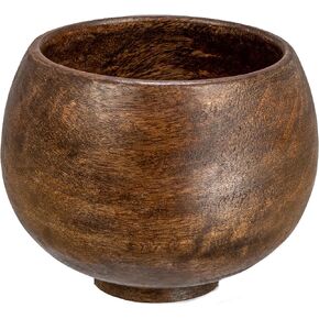 Creative Co-Op Mango Wood Bowl, Walnut Finish