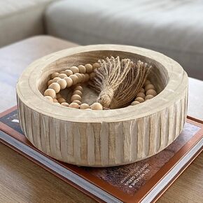 FJ Designs Decorative Bowl Set - Neutral Home Decor, Entry Way Table Home Decor, Coffee Table Bowl, Entry Table Decor, Decorative Bowls for Home Decor, Mother’s Day Gifts