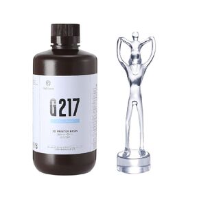 RESIONE 3D Printer Resin, G217 Clear ABS-Like Resin Non-Yellowing Tough Rigid Resin for DLP MSLA LCD 3D Printing (1000g)
