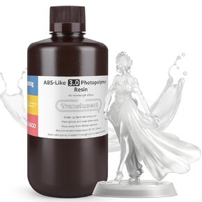 ELEGOO ABS-Like Resin 3.0, Photopolymer Resin UV Curing 405nm, Upgraded ABS 3D Printing, 3D Resin for LCD/MSLA/DLP 3D Printer, Clear Red 1000G