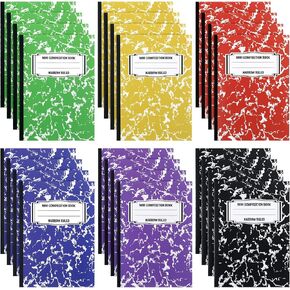 Eersida Mini Composition Notebook Composition Books Small Marble Note Books Cute Journal Pocket Tiny Sized Notebooks for Kids College School Office Gifts,3.4 x 4.7 Inches(24 Pieces)