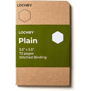 دفتر الجيب LOCHBY | ورق نهر تومو الصديق لقلم الحبر | دفتر ملاحظات متعدد الاستخدامات بغطاء بني للمسافرين والعمل والمدرسة والمذكرات (3.5 بوصة × 5.5 بوصة)