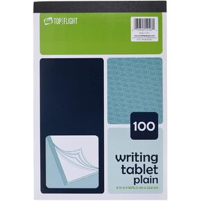 Top Flight Writing Tablet, Unruled, White, 100 Sheets (4701024)