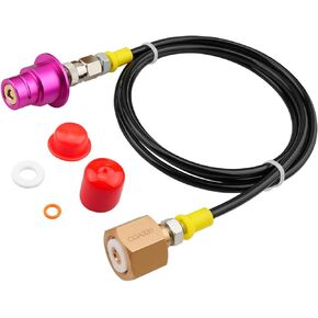 Upgraded CGA320 Soda Machine Co2 Adapter Quick Connector Hose, Compatible With Terra/Art/Duo/Gaia/E-Terra/E-Duo Soda Machine for Co2 Storage Tanks, 60 Inch