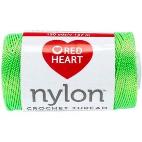 Red Heart Nylon Size 18 Crochet Thread, Neon Bright Green