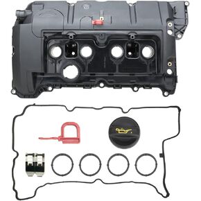 MITZONE Cylinder Head Valve Cover Compatible for 2007-2015 Mini Cooper Base R55-R61 non-S N16/N12 1.6L Replace # 11127646554