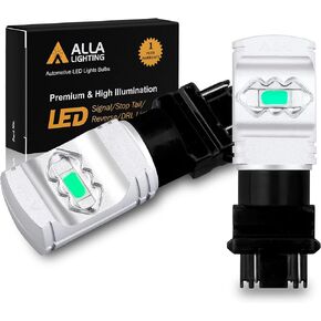 Alla Lighting 3800lm T25 3156 3157 Ice Blue LED Bulbs Xtreme Super Bright 3457 3056 4114 3157 LED Bulb ETI 56-SMD 8000K LED 3157 Bulb for Cars Trucks SUVs Turn Signal Daytime Running DRL Lights (2pc)